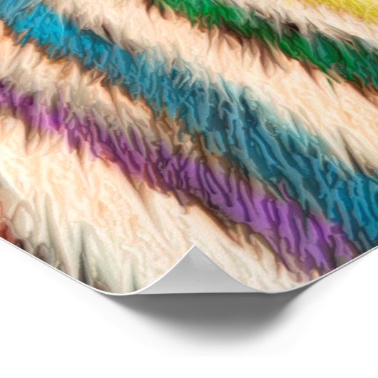 Poster d'art Rainbow Zebra/Imprimer (Coin)