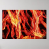 Poster d'art Red Gold de Feu Abstrait (Devant)