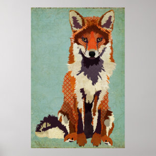Poster d'art Red & Violet Fox
