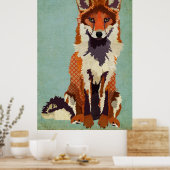 Poster d'art Red & Violet Fox (Cuisine)