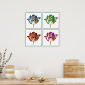 Poster d'art Rembrandt Tulip Pop Print (Cuisine)