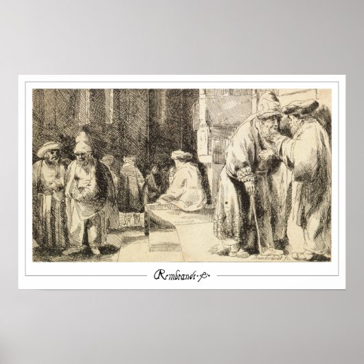 Poster d'art Rembrandt van Rijn Zedign #117 (Devant)