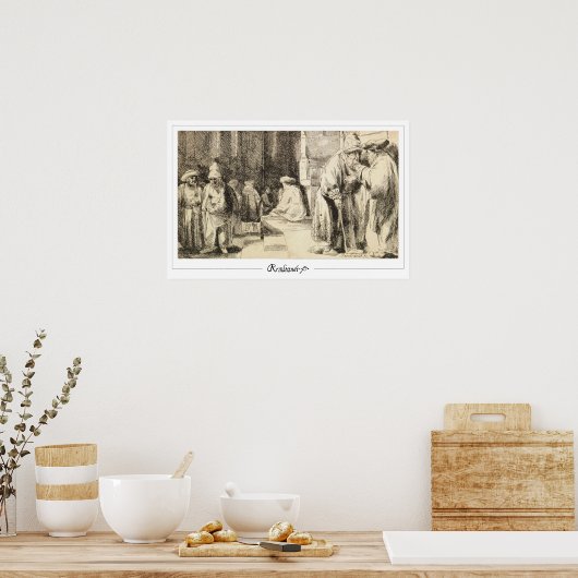 Poster d'art Rembrandt van Rijn Zedign #117 (Cuisine)