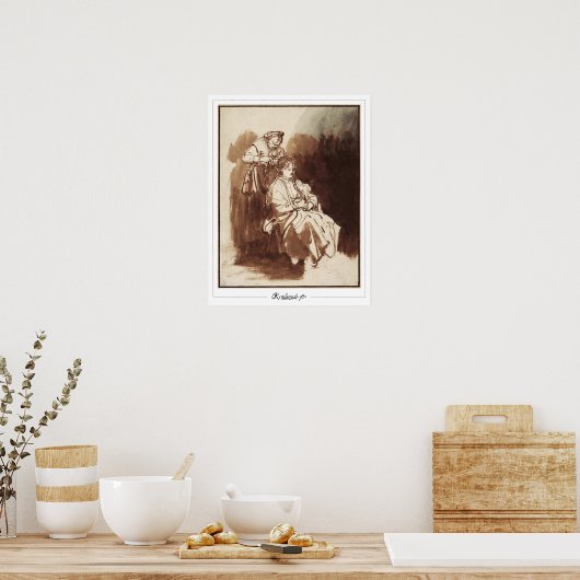 Poster d'art Rembrandt van Rijn Zedign #157 (Cuisine)