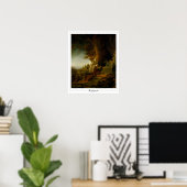 Poster d'art Rembrandt van Rijn Zedign #32 (Bureau à domicile)