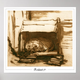 Poster d'art Rembrandt van Rijn Zedign #431