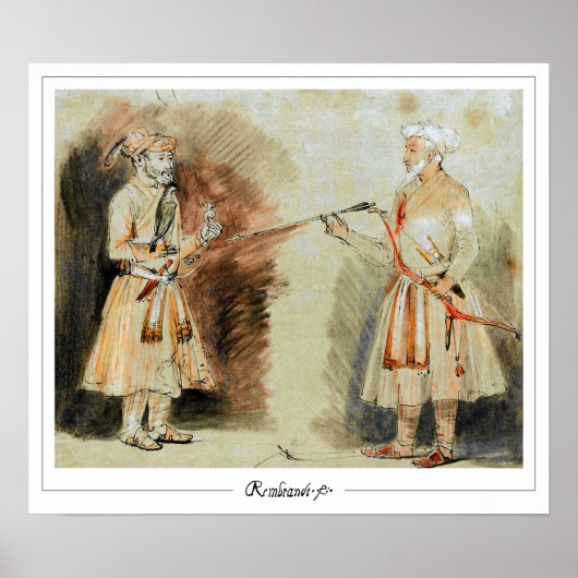 Poster d'art Rembrandt van Rijn Zedign #436 (Devant)