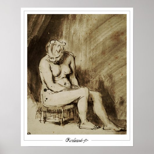 Poster d'art Rembrandt van Rijn Zedign #443 (Devant)
