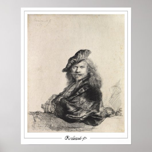 Poster d'art Rembrandt van Rijn Zedign #49 (Devant)