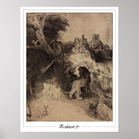 Poster d'art Rembrandt van Rijn Zedign #59 (Devant)