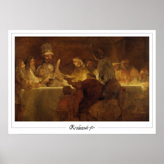 Poster d'art Rembrandt van Rijn Zedign #615 (Devant)