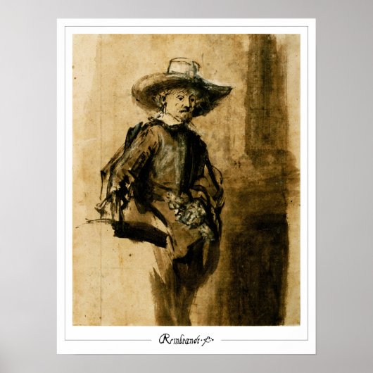 Poster d'art Rembrandt van Rijn Zedign #638 (Devant)