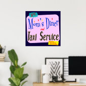 Poster d'art rétro amusant pour maman's Diner et T (Bureau à domicile)