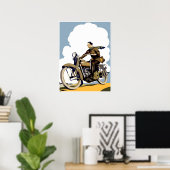 Poster d'art Retro Motorcycle (Bureau à domicile)