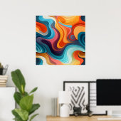 Poster d'art rétrodélique (Bureau à domicile)