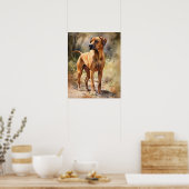 Poster d'art Rhodesian Ridgeback Dog (Cuisine)