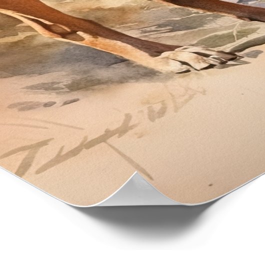 Poster d'art Rhodesian Ridgeback Dog (Coin)