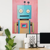 Poster d'art robotique (Bureau à domicile)