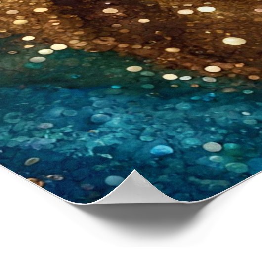 Poster d'art rose Abstrait parties scintillant (Coin)