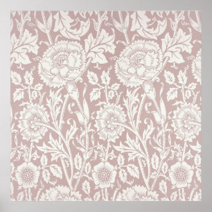 Poster d'art rose et Rose William Morris