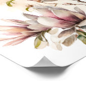 Poster d'art rose Magnolia Fleurs (Coin)