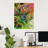 Poster d'art Rose Rainbow/Imprimer (Bureau à domicile)