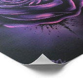 Poster d'art "Rose violet" Imprimer (Coin)