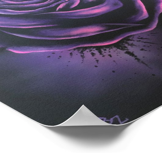 Poster d'art "Rose violet" Imprimer (Coin)