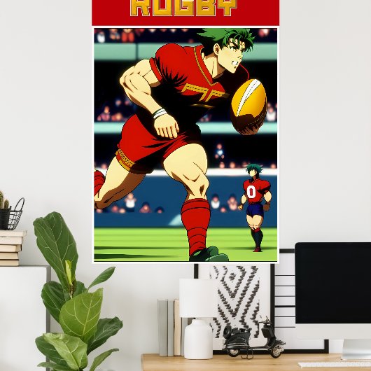 Poster d'art Rugby (Bureau à domicile)