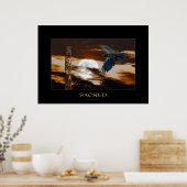 Poster d'art SACRED Raven, Moon & Totem Pole (Cuisine)