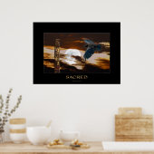 Poster d'art SACRED Raven, Moon & Totem Pole (Cuisine)