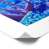 Poster d'art : Sapphire Peacock Love, Côte d'Azur (Coin)