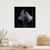 Poster d'art sauvage de Loup gris (Cuisine)
