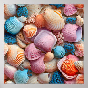 Poster d'art Seashells Seaside