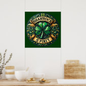 Poster d'art shamrock Spirit (Cuisine)
