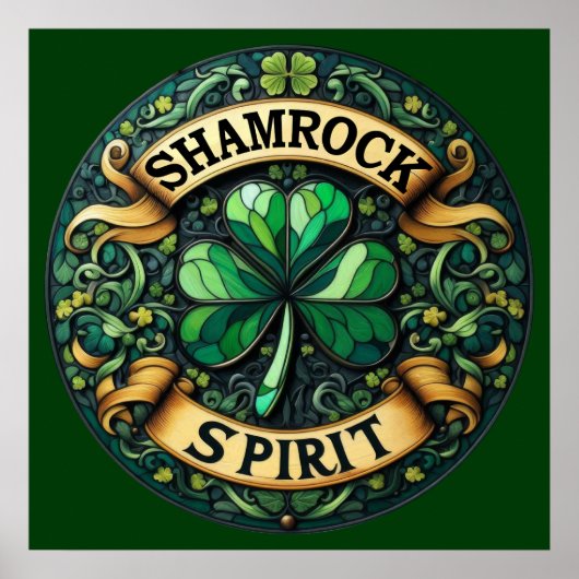 Poster d'art shamrock Spirit (Devant)
