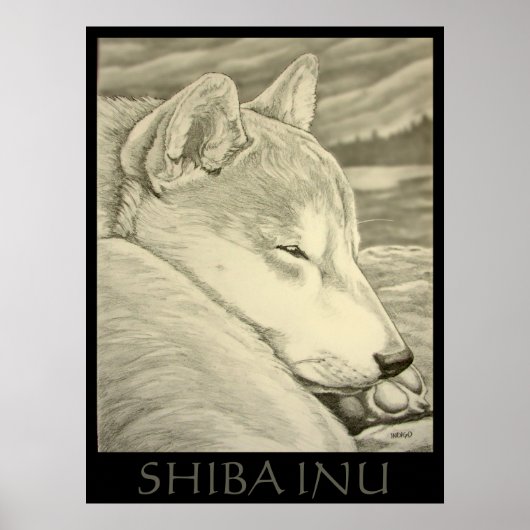 Poster d'art Shiba Inu Poster d'art Chien Shiba In (Devant)