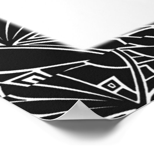 Poster d'art Silhouette de fille de danse (Coin)