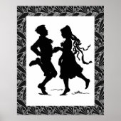 Poster d'art Silhouette de fille de danse (Devant)