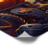 Poster d'art sorcière Steampunk (Coin)