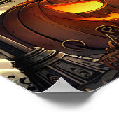 Poster d'art sorcière Steampunk (Coin)