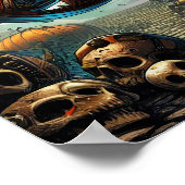 Poster d'art sorcière Steampunk (Coin)