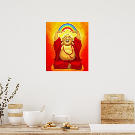 Poster d'Art Spirituel Bouddha Rire (Cuisine)