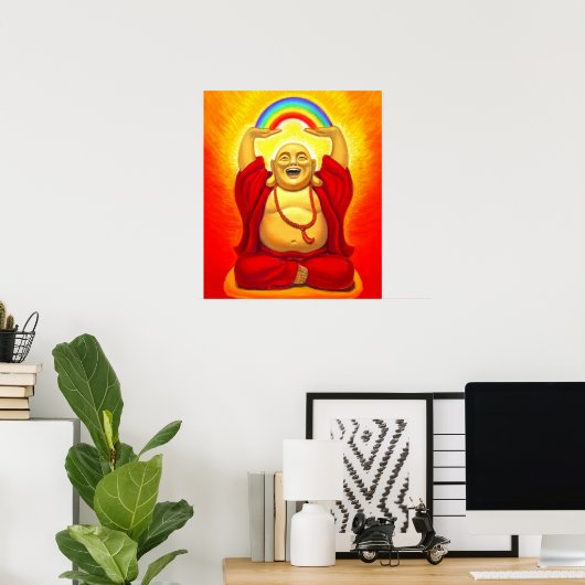 Poster d'Art Spirituel Bouddha Rire (Bureau à domicile)