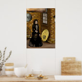 Poster d'art Steampunk à la recherche de Baker Str (Cuisine)