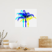 Poster d'art style Art Palm Tree Miami (Cuisine)