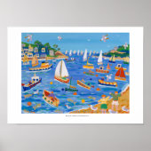Poster d'art : Sunday Sailing Fowey de John Dyer (Devant)