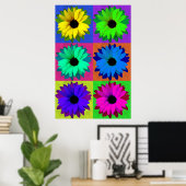 Poster d'art Sunflowers-Pop (Bureau à domicile)