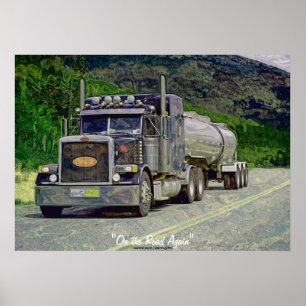 Poster d'art sur le transport routier de camion-ci