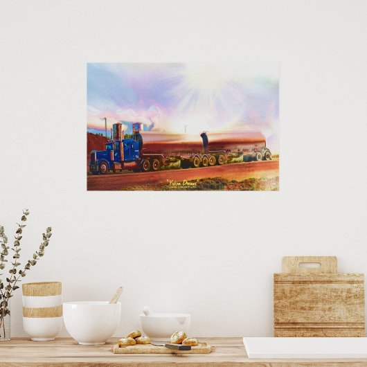 Poster d'art sur le transport routier de camion-ci (Cuisine)